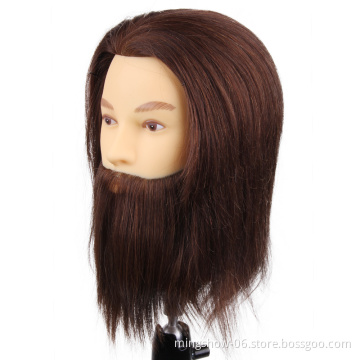 Hairdressing mannequin heads practice training head model with beard